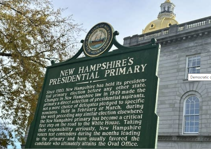NH Presidential Primary Sign